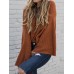 Women Autumn Knitted Bell Sleeve Casual Pullover Sweaters